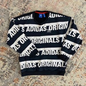 Adidas Black and White Logo Womens Sweatshirt